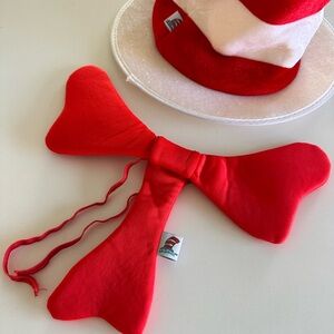 Dr. Seuss Red Bow Tie and Hat Set